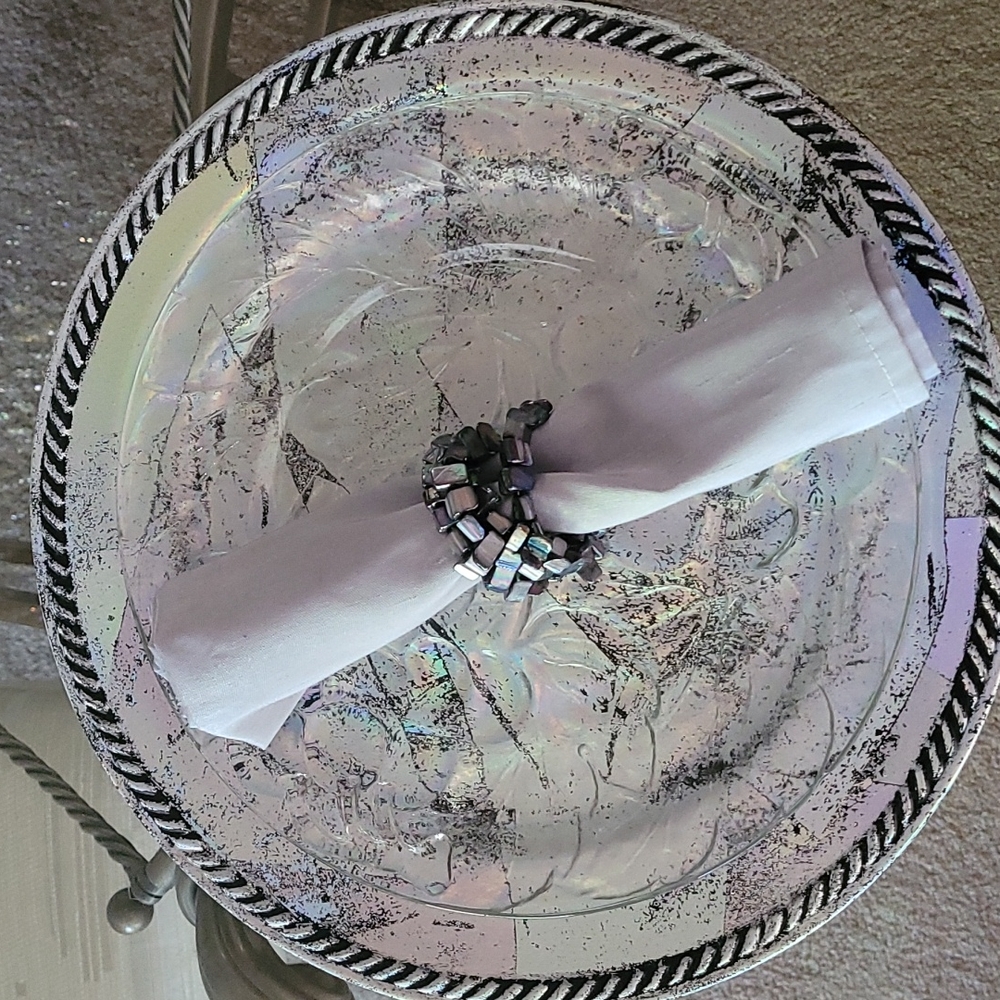 🎉💜Host Pick💜🎉Hand Crafted Foiled Chargers - Picture 3 of 9